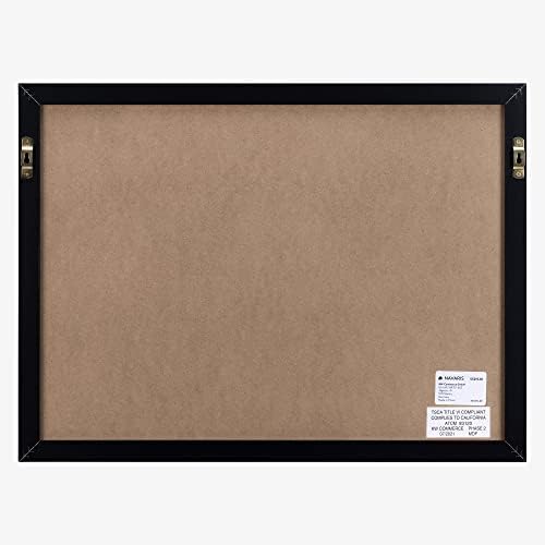 Placa de aviso de tecido emoldurado por Navaris - 18 x 24 polegadas de jóias de pelúcia Pinboard para parede - Memória Pin Pin - cinza