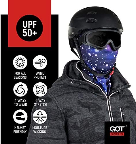 Obteve esportes upf 50+ camuflada balaclava - máscara facial de bandeira de capuz para homens e mulheres - sol, vento, poeira,