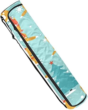 Ratgdn Yoga Mat Bag, Foxes Fir Trees Snow Winter Padrão Exercício