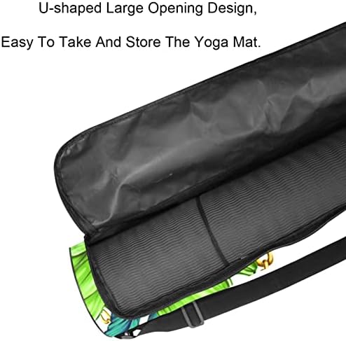 Bolsa de transportadora de tapete de ioga de flor verde com alça de ombro de ioga bolsa de ginástica bolsa de praia
