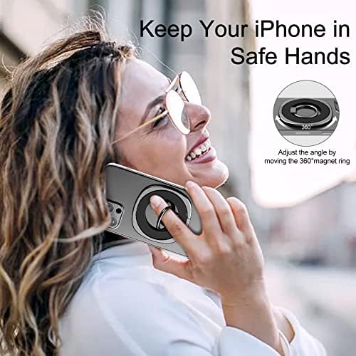 Porta de anel de telefone magnético Starbakesi, compatível com MagSafe Phone Grip e Stand 3 em 1, suporte para telefone para