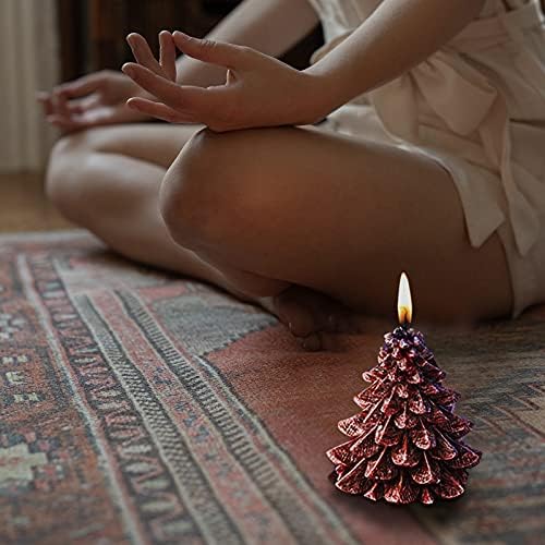 Snowflake de árvore de Natal Candle Soy Cera Soy Scent Candle 3,8 '