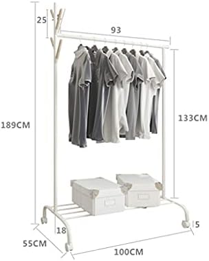 Roupa de roupas ao ar livre elegante e simples da casa, suportes de metal Capatividade Hat Stand Stand Racking Rack On Wheels Bedroom