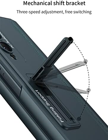 Braiyv para Samsung Galaxy Z Fold 4 Caixa com proteção contra dobradiça, suporte para canetas destacáveis ​​e protetor de tela