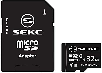 Cartão MicroSDHC SEKC com adaptador SD, Micro SD Card Reader