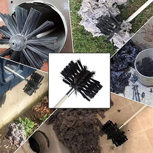 Ningmengfeng Chimney Sweep Sweep Sway Sweeping Brush & Rod Kit Hastes de limpeza de fuligem com 6/9/12/15/18 hastes flexíveis e kit