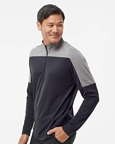 Pullover de trimestre leve de um trimestre de adidas masculino