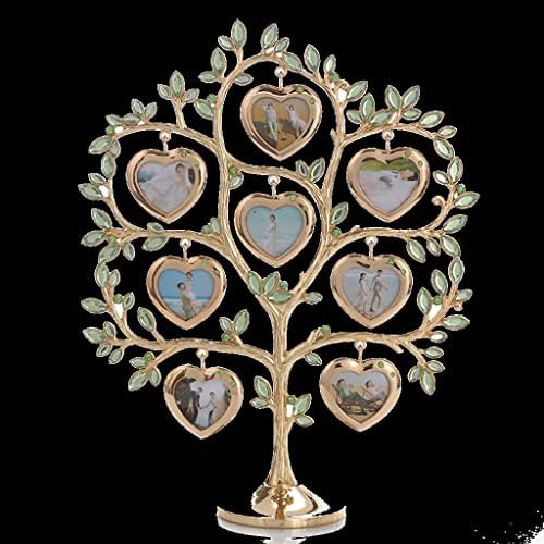 Árvore genealógica ldchnh com 8 armações de imagem pendurada decoração de moldura de foto superior de metal