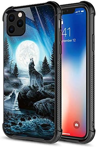 Carloca iPhone 11 Case, Star Howling Wolfs iPhone 11 Cases para meninas mulheres, design de proteção contra queda de choques