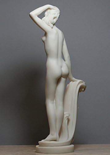 Deusa Afrodite Venus Figura feminina Figura Alabaster Sculpture 12 polegadas