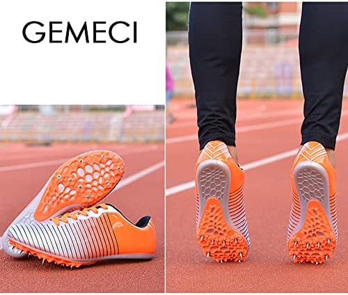 Gemeci Sprint Spikes Shoes de rastrear para homens e mulheres Sapatos leves de atletismo jovens tênis de corrida com