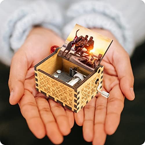 Caixa de música personalizada Caixa de madeira personalizada Adicione seu próprio texto ou imagem mini fofa clássica de madeira