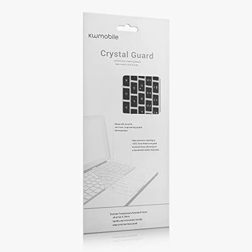 Proteção do teclado de silicone Kwmobile - Capa de teclado QWERTY compatível com Apple MacBook Pro 16 A2485 - Black