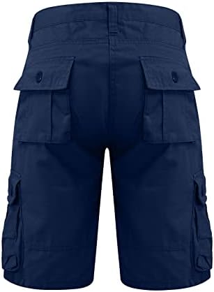 Calça de carga masculina ao ar livre calças casuais soltas de bolso sólido shorts de cores sólidas homens