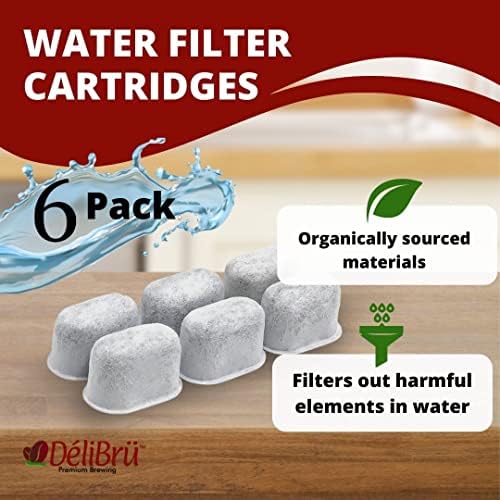 Delibru reutilizável copo K para Keurig 2.0 e 1.0 e 6pack Keurig Compatível com cartuchos de filtro de água