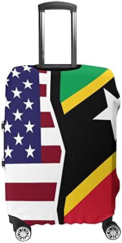 American e Saint Kitts Nevis Flag Bateria de viagens Tampa Protector Protetor Lavagem de bagagem com zíper