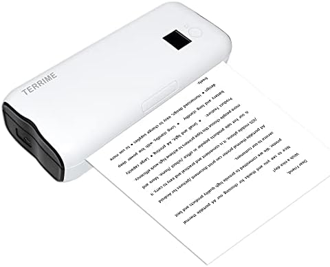 Impressora portátil, impressora térmica A4, impressora de viagem Bluetooth sem fio, impressora móvel pequena, compatível com Android
