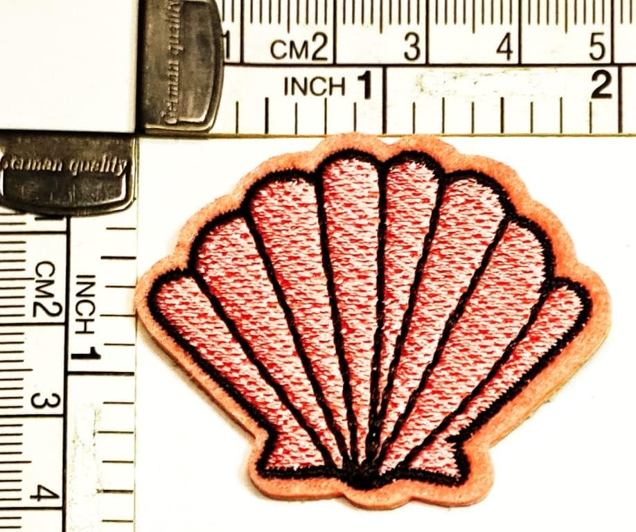 Kleenplus Seashell Cute Pink Patch Crafts Arts Reparo de costura Sereia Sereia Cartoon Bordado Ferro em Sew On Badge Patches para