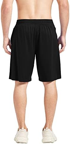 MLYENX Men's Workout Shorts Gym Athletic Shorts para homens com bolsos