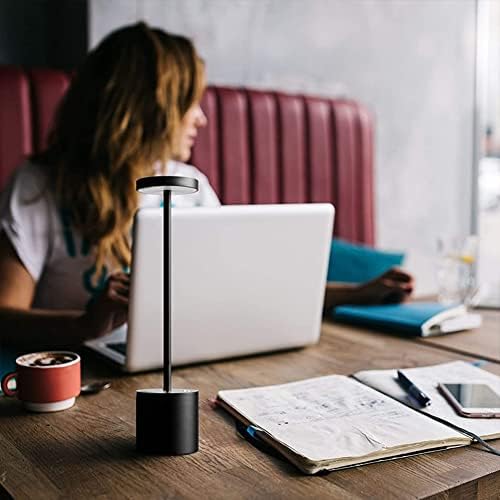 Eastvita Ledless de mesa de mesa sem fio, portátil recarregável de 1800mAh, luminária de mesa ao ar livre, escurecimento de