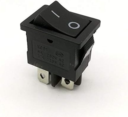 5pcs/lote 13x19 mm kcd spst 4pin Snap -in na posição desligada Posição do botão Snap Boat Rocker Switch 6a/250V Pés de cobre