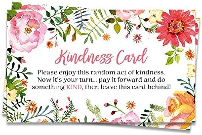 Cartões de bondade Cartões de elogios Atos aleatórios Pagam a adiante Stuffers Idéias de presentes Tamanho do cartão
