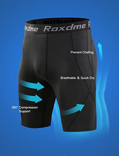 Roxdme 5 ou 1 pacote shorts de compressão homens standex shorts esportivos de treino atlético executando calcinhas de