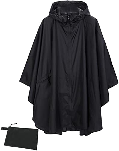 Powinsun Fashion Rain Poncho Poncho à prova d'água jaqueta de capa de chuva com bolso para homens/mulheres/adultos