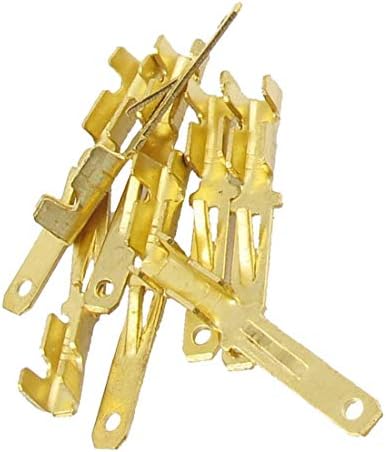 Davitu Hhtl-Male Spade Crimp Terminais conectores de fiação, 2,8 mm, tom de ouro, 10 peças
