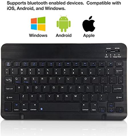 Teclado de onda de caixa compatível com Micromax no teclado 2B - Slimkeys Bluetooth, teclado portátil com comandos integrados