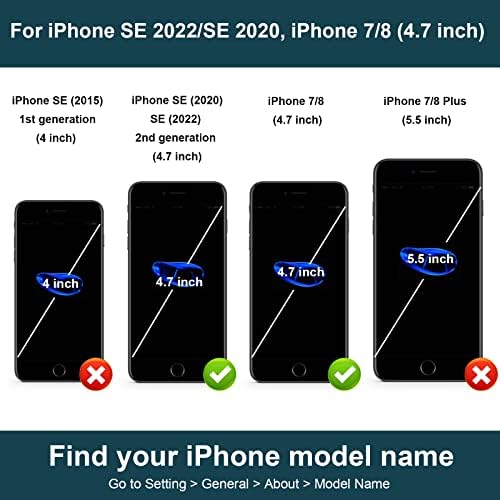 Folosu para iPhone SE iPhone SE iPhone 7/8 Caixa de carteira com suporte de cartão, suporte de rotação 360 ° RFID RFID BLOCK