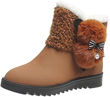 Botas para mulheres sapatos de salto baixo Moda de inverno Tornozelo feminino Botas de neve curto botas de inverno botas femininas