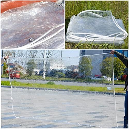 Tarpa à prova d'água clara ， espessada de protetor solar de proteção solar de PVC transparente à prova de vento PVC Tarpaulina de