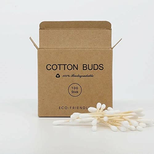 100 cotonetes de algodão de bambu cofus