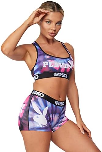 PSD X Playboy Spiral Dye Purple Women's Sports Bra 4224T1006