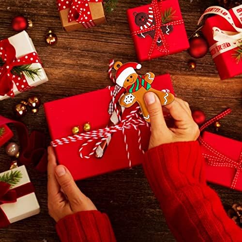 24pcs Gingerbread Man Ornamentos para decorações de árvores de Natal Mini Charms pendurados de gengibre ornamentos decorativos