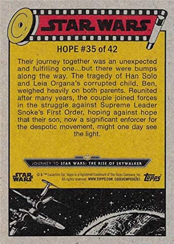 2019 Topps Star Wars Journey to Rise of Skywalker 35 Han e Leia Reunited Trading Card