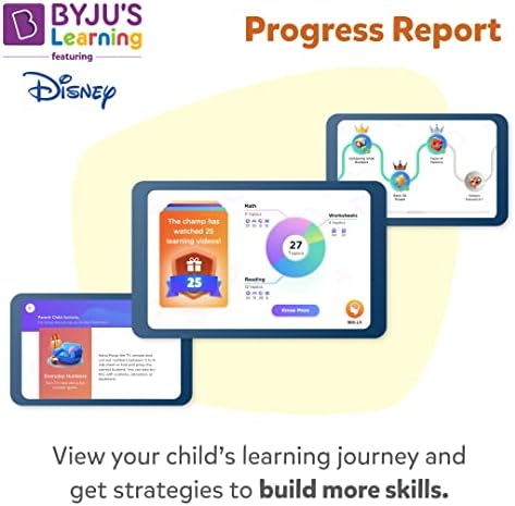 Pastas de trabalho mágicas de ByJU: Disney Kindergarten Math, Language & Reading - de 4 a 6 anos - inclui personagens da Disney e