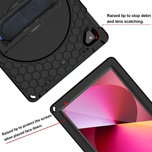 Tablet PC Case compatível com ipad5/ipad6/novo ipad9.7/2018 estojo de tablet 9.7 polegadas com 360 ° CHILLA ROTATÍVEL/alça de mão, EVA
