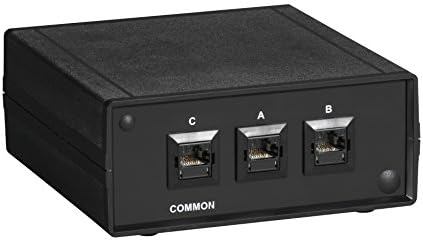 Black Box RJ45 2-para-1 CAT6 Ethernet 10G Manual Desktop Switch