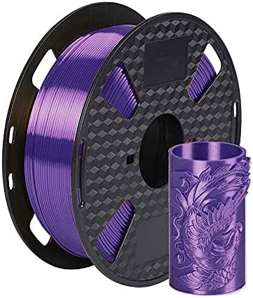 Silk Dark Purple Pla Filamento 1,75 mm Filamento de impressora 3D 1kg 2,2 libras Spool Violet Ple Plerop