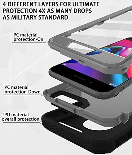 Riosicor para iPhone 8 Plus Case/iPhone 7 Plus Case, [Shockproof] [Prova à prova de sujeira] Caixa de telefone protetor