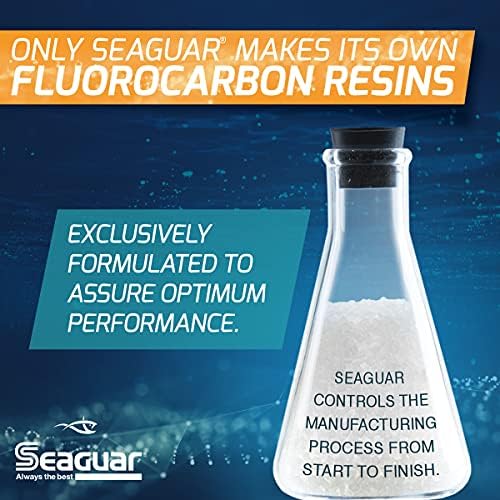 Seaguar Icex Fluorocarbon Fishing Line - Memória baixa, microcratométer com resistência à abrasão excepcional, nó e resistência