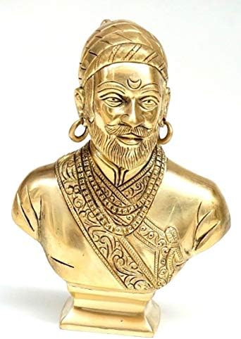 Elegante estátua de bronze chatrapati shivaji maharaj