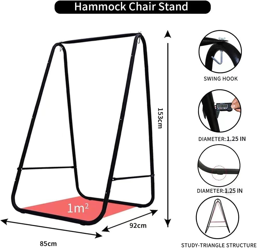Cadeira de rede de Yucan Stand com cadeira de balanço de ovo macram, suporte de rede pesado, cadeira suspensa para