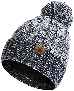 3 em 1 Inverno chapéu de gorro de inverno pescoço lenço quente e luvas de tela de toque definidas para mulheres e homens, conjunto