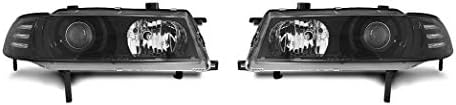 Faróis VR-1327 Luzes dianteiras Lâmpadas de carro Luzes de carro Luzes faróis faróis Driver e lateral do passageiro Conjunto do farol Angel Eyes Black Compatible With Honda Prelude 1992 1993 1994 1995 1996 1996