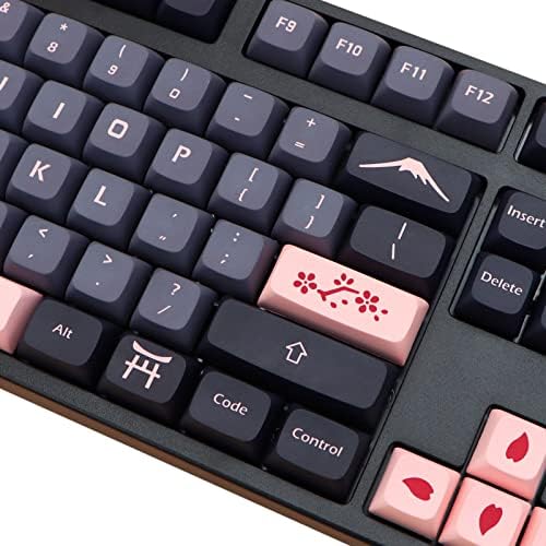 MOLGRIA KEYCAPS 132 Set Night Sakura para teclado de tamanho completo, PBT personalizado XDA PERFIl