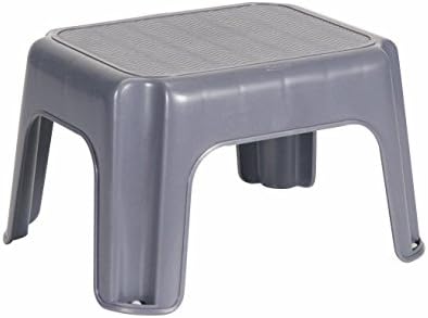 Rubbermaid Danário de um passo, Bisque, detém até 200 libras, ideal para casa, escritório, garagem, banquinho durável, FG275300CYLND,