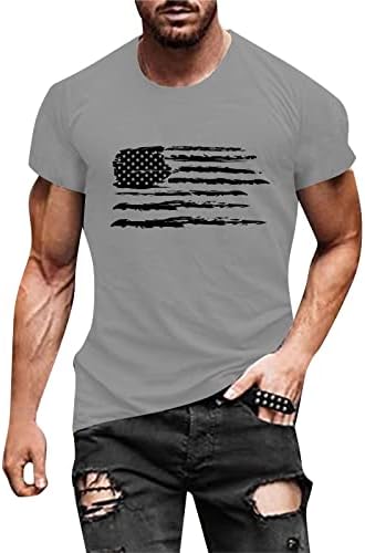 Xxbr camiseta patriótica camiseta para homens, EUA 4 de julho Crewneck Top Stars And Stripes Impressão de manga curta